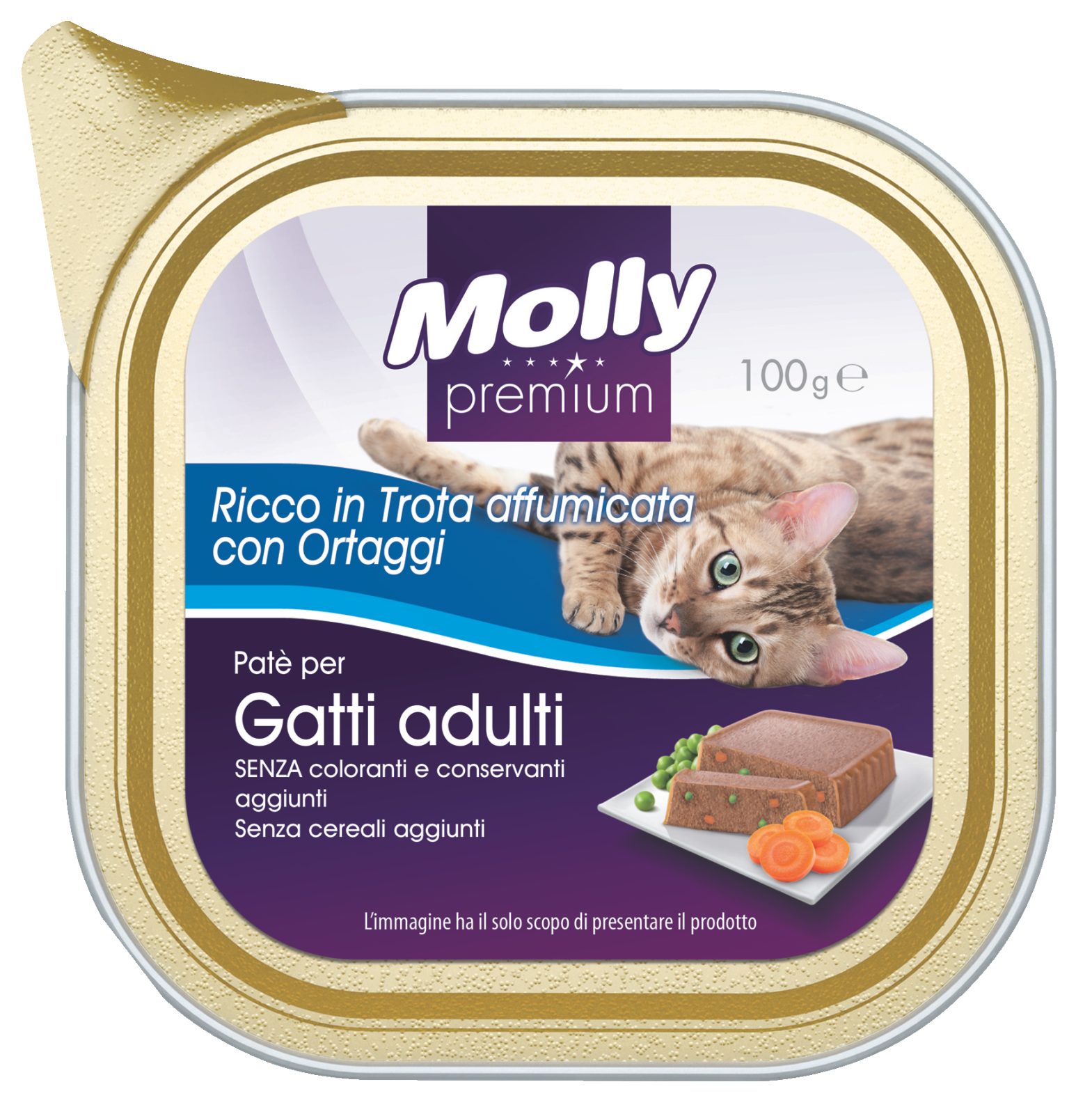 Patè per gatti Ricco in trota affumicata con ortaggi