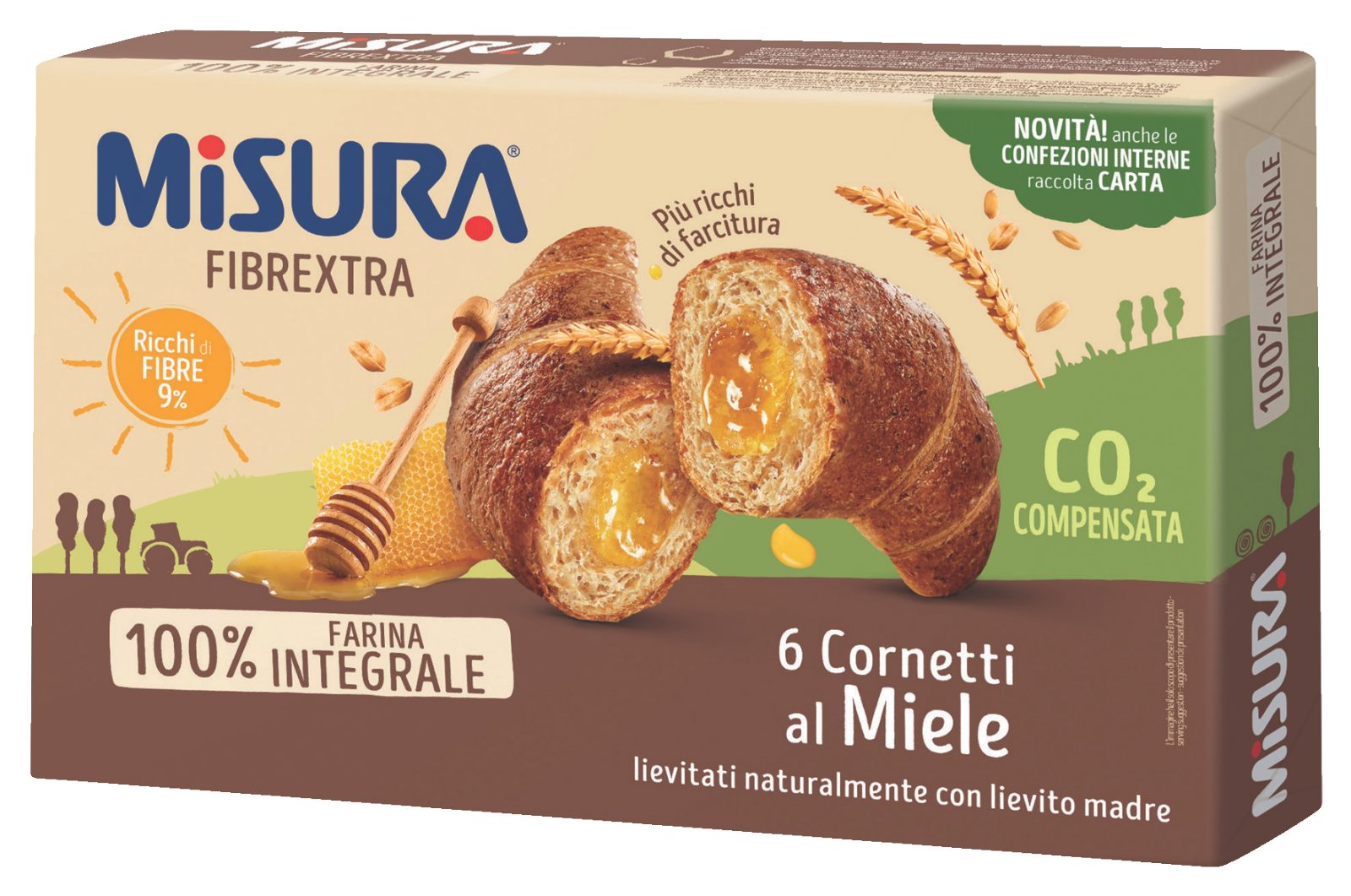 Fibrextra 6 Cornetti Integrali al Miele