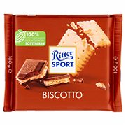 Tavoletta di cioccolato al latte con biscotto