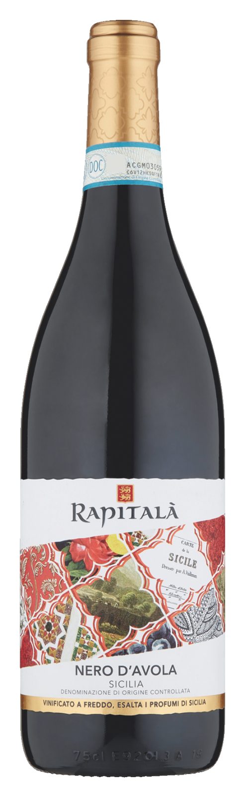 Rotwein Nero D'Avola DOC Rapitalà Maioliche