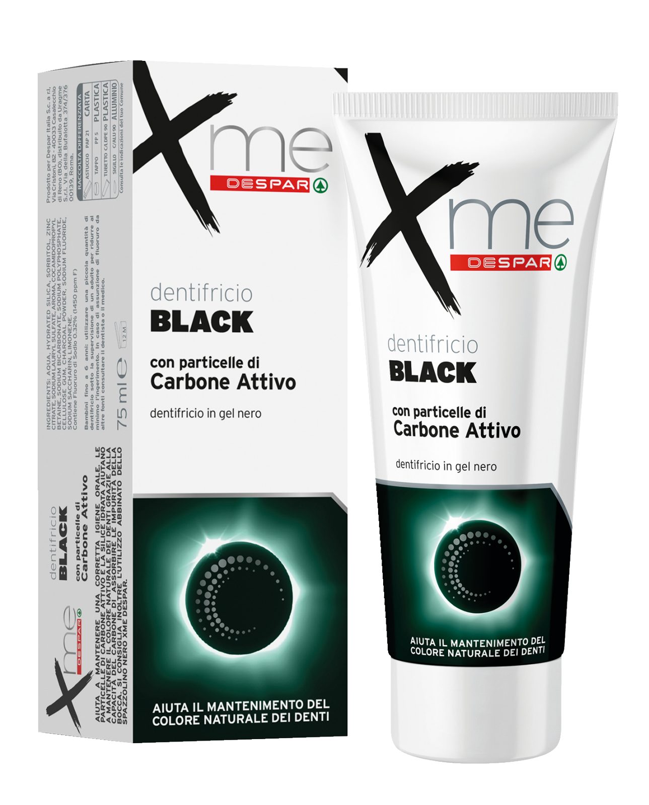 Dentifricio Black con particelle di Carbone Attivo