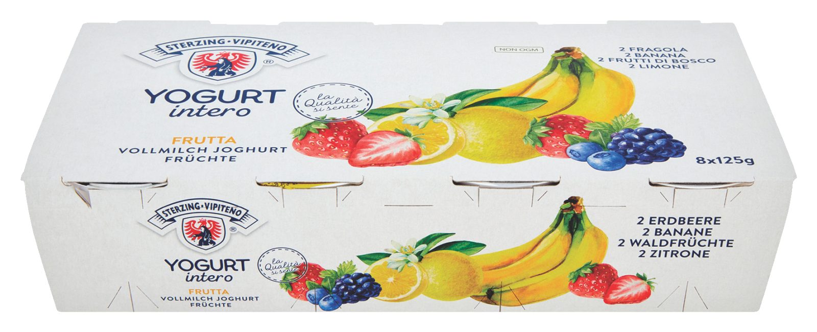 Yogurt intero Frutta
gusti assortiti