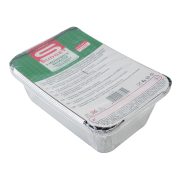 3 contenitori alluminio  con coperchio 3 porzioni