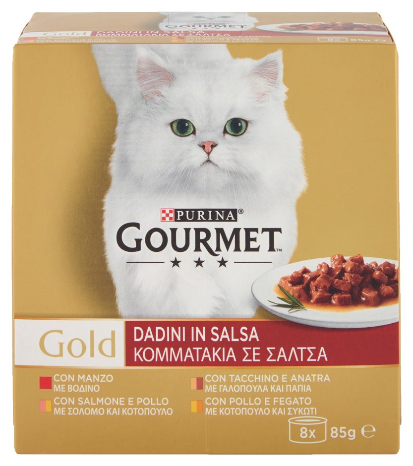 Dadini in salsa per gatto Gold
gusti assortiti