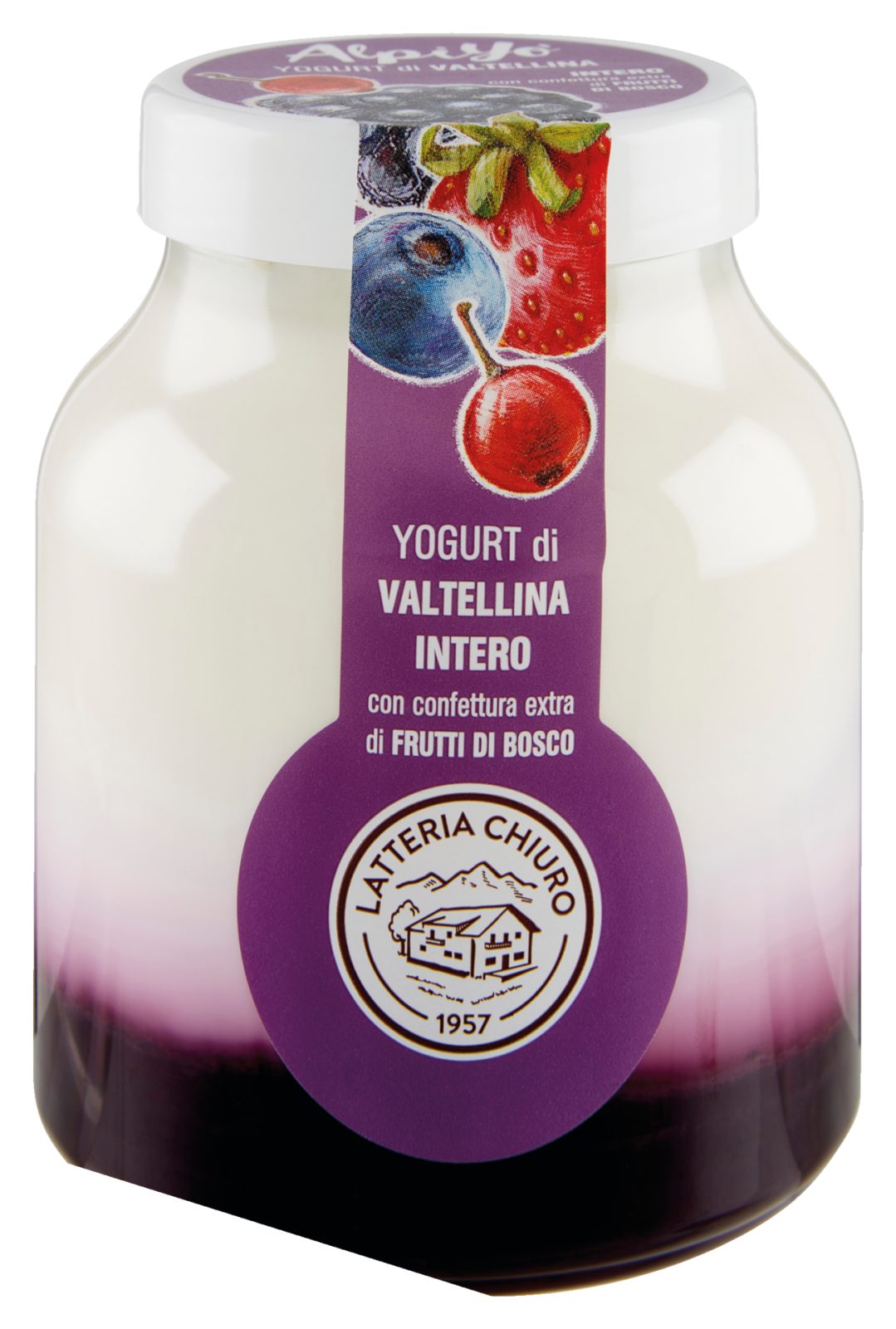 Yogurt di Valtellina Intero con confettura extra di Frutti di Bosco