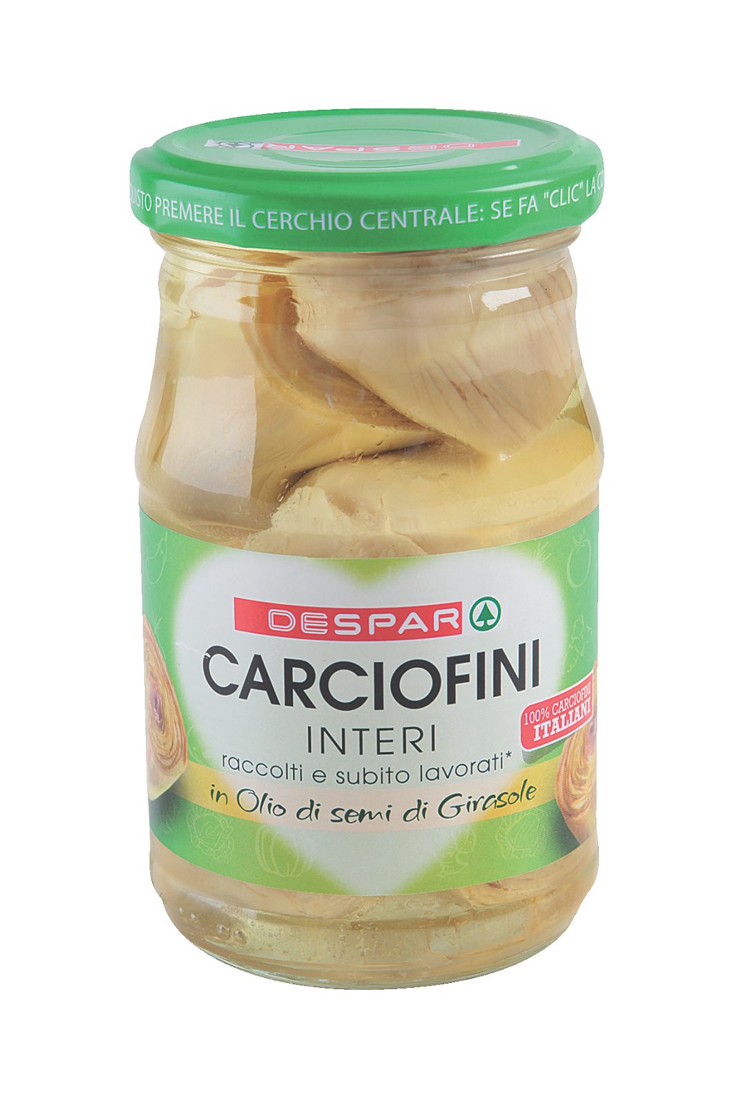 Carciofini interi in olio di semi di girasole