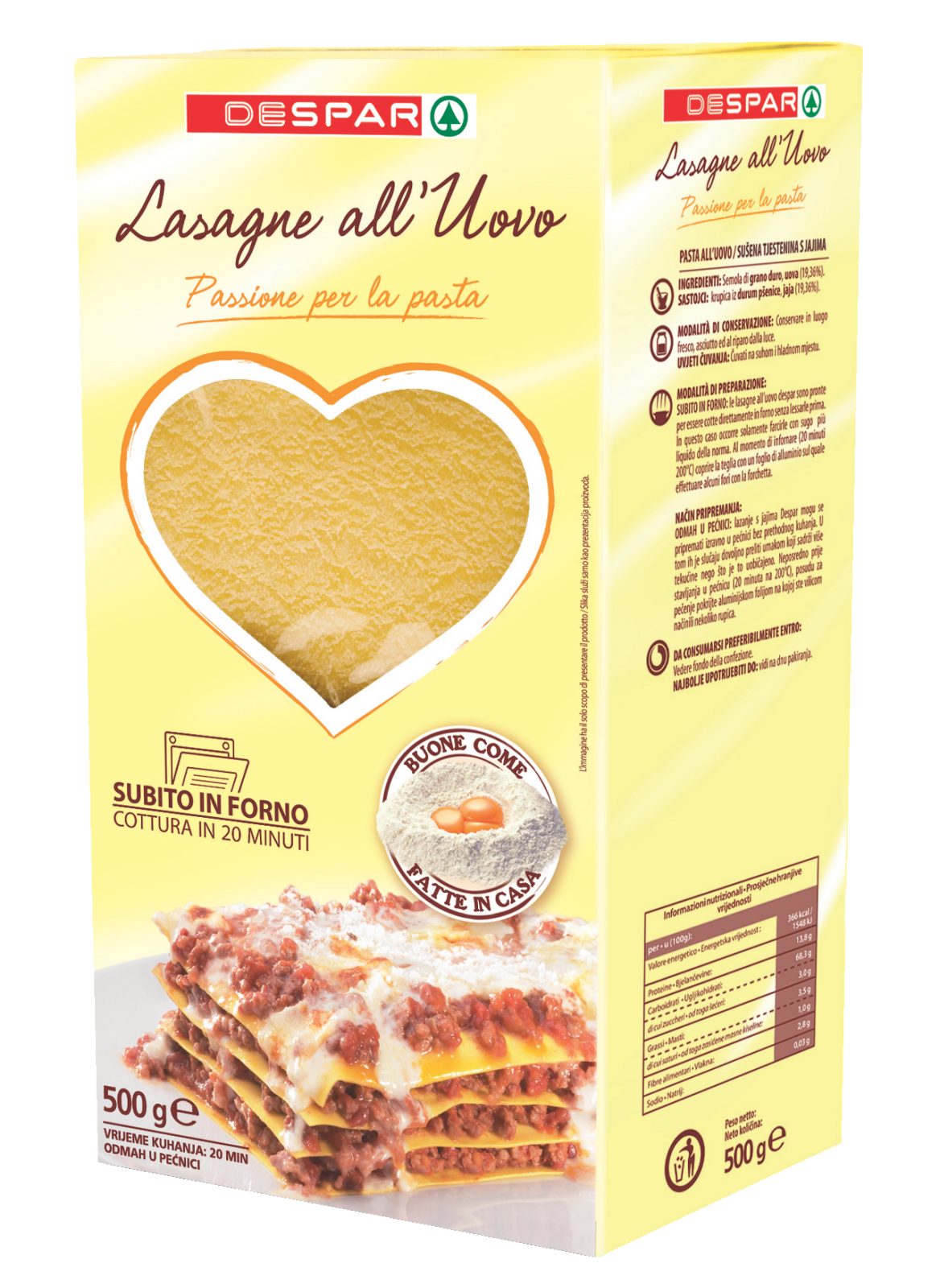 Lasagneblätter aus Eierteig