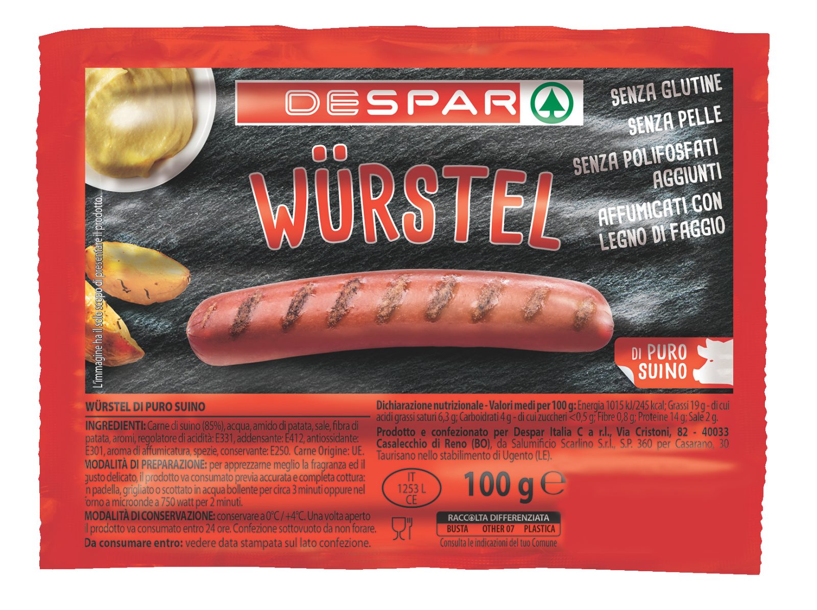 Wurstel di Puro Suino