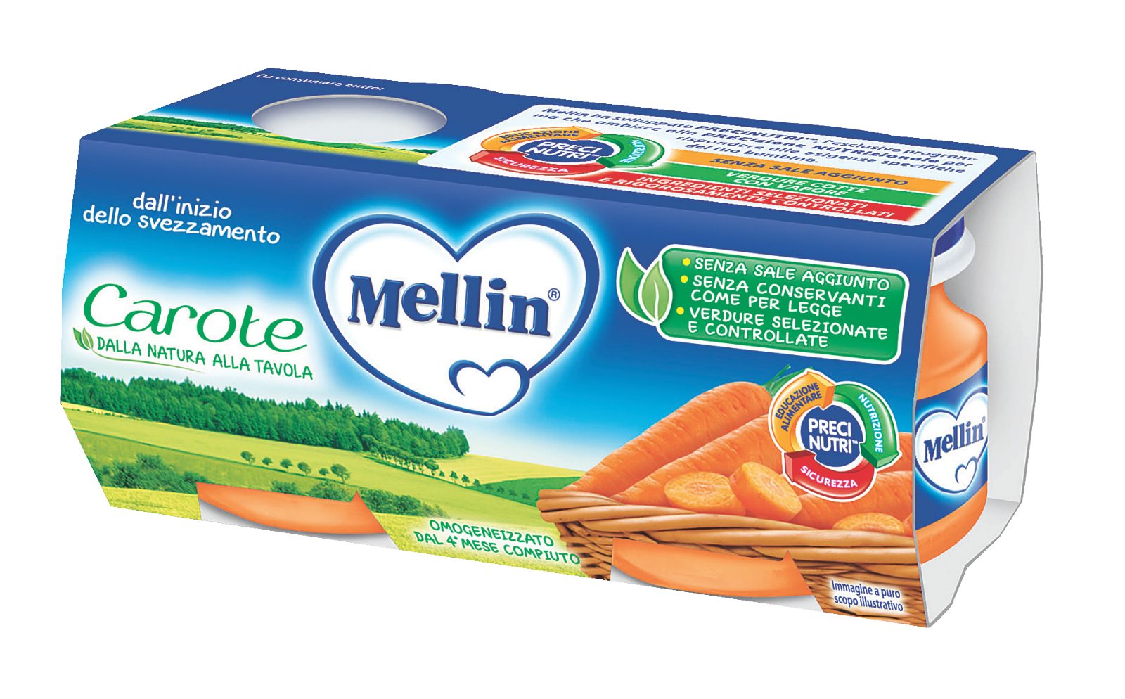 Omogeneizzato 100% Naturale alle Carote 