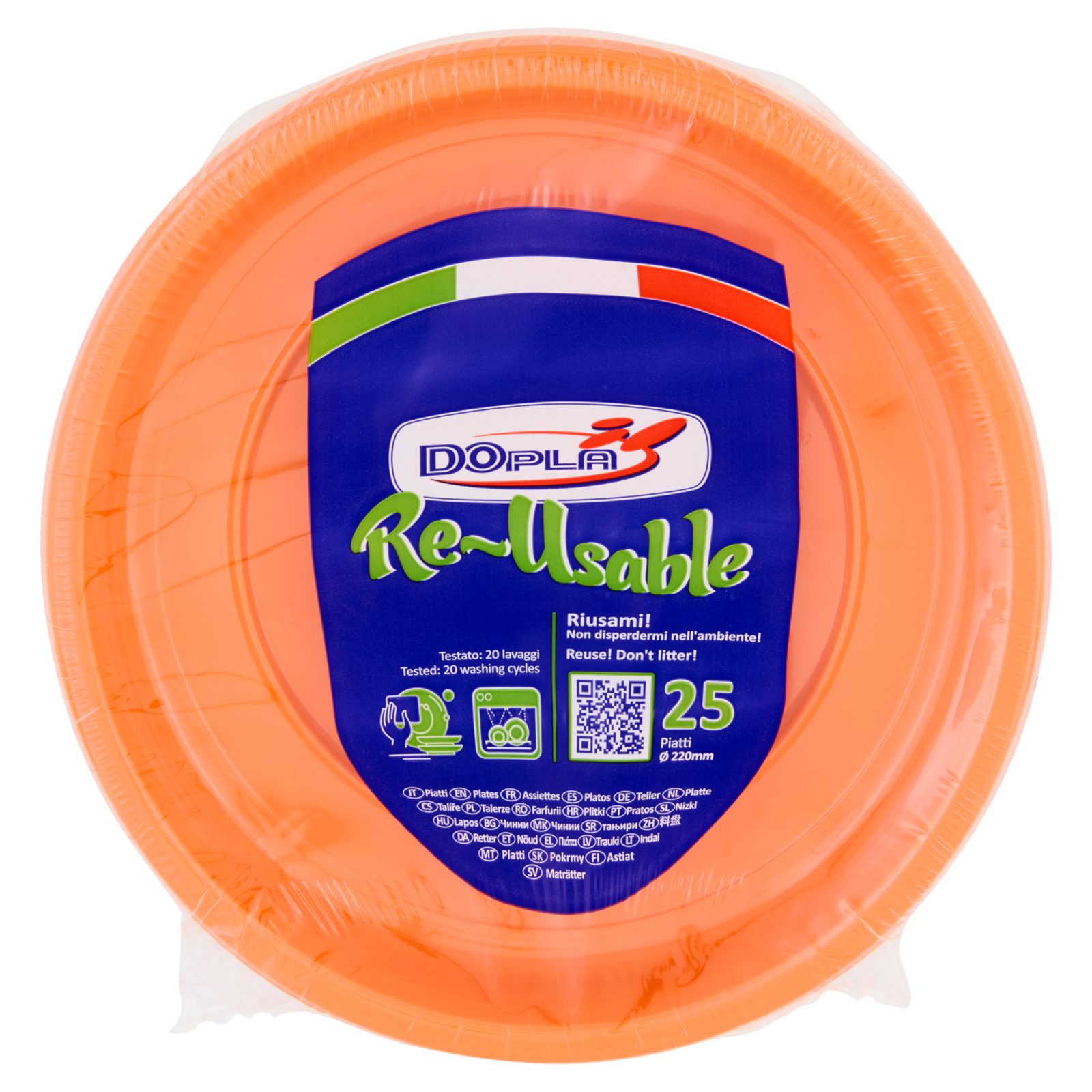 Mehrweg-Flachteller Ø 220mm Orange