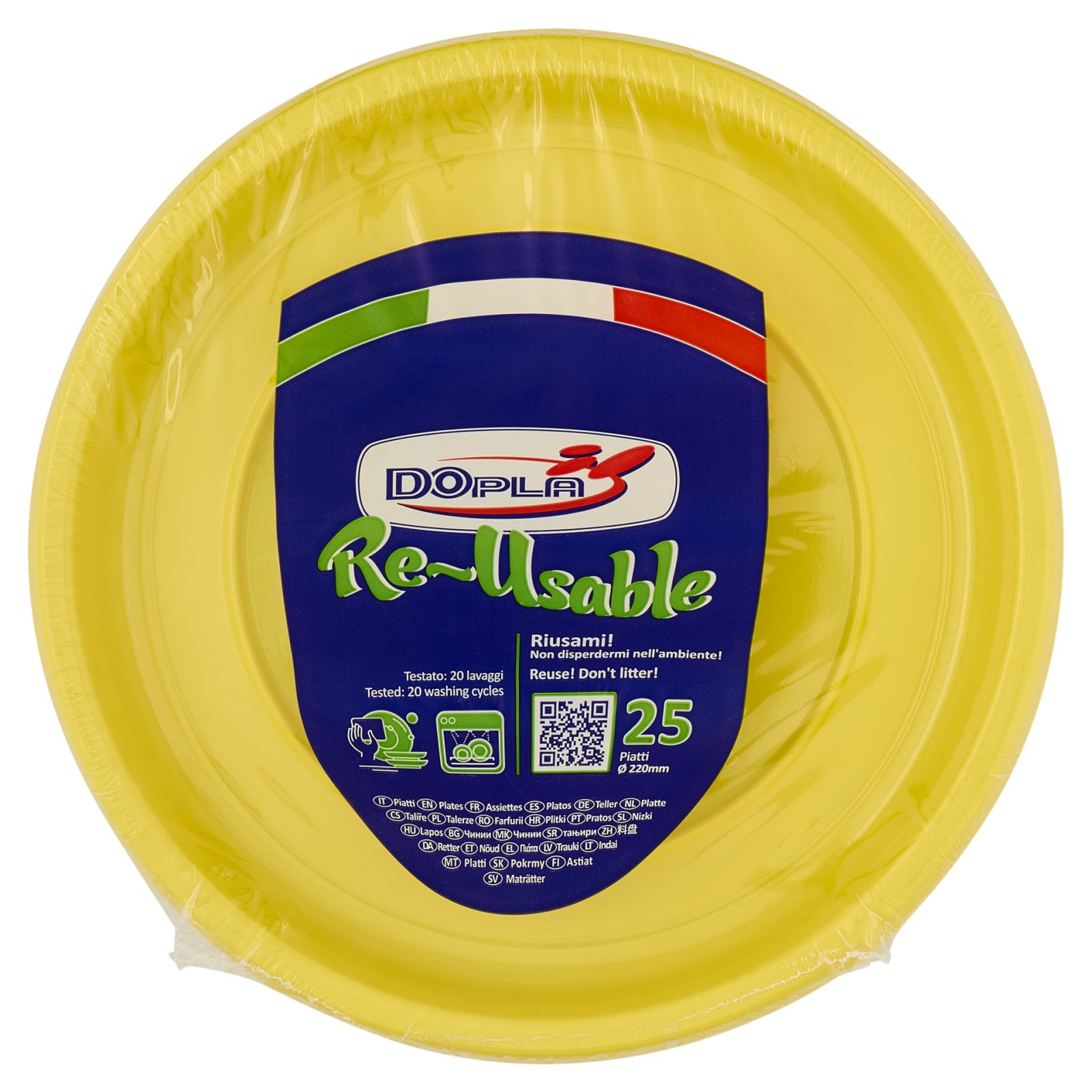 Piatti gialli
- 25 pezzi 
- diametro 220 mm