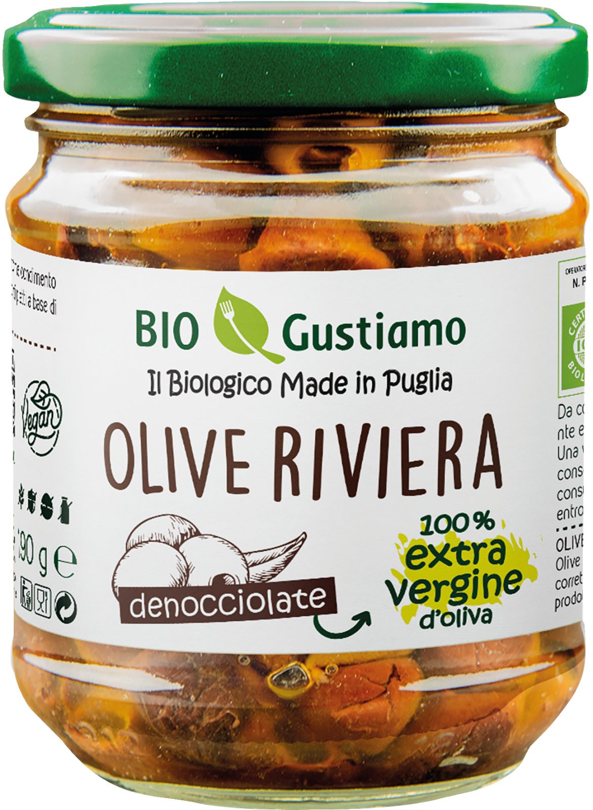 Olive Leccino denocciolate con olio extra vergine d'oliva