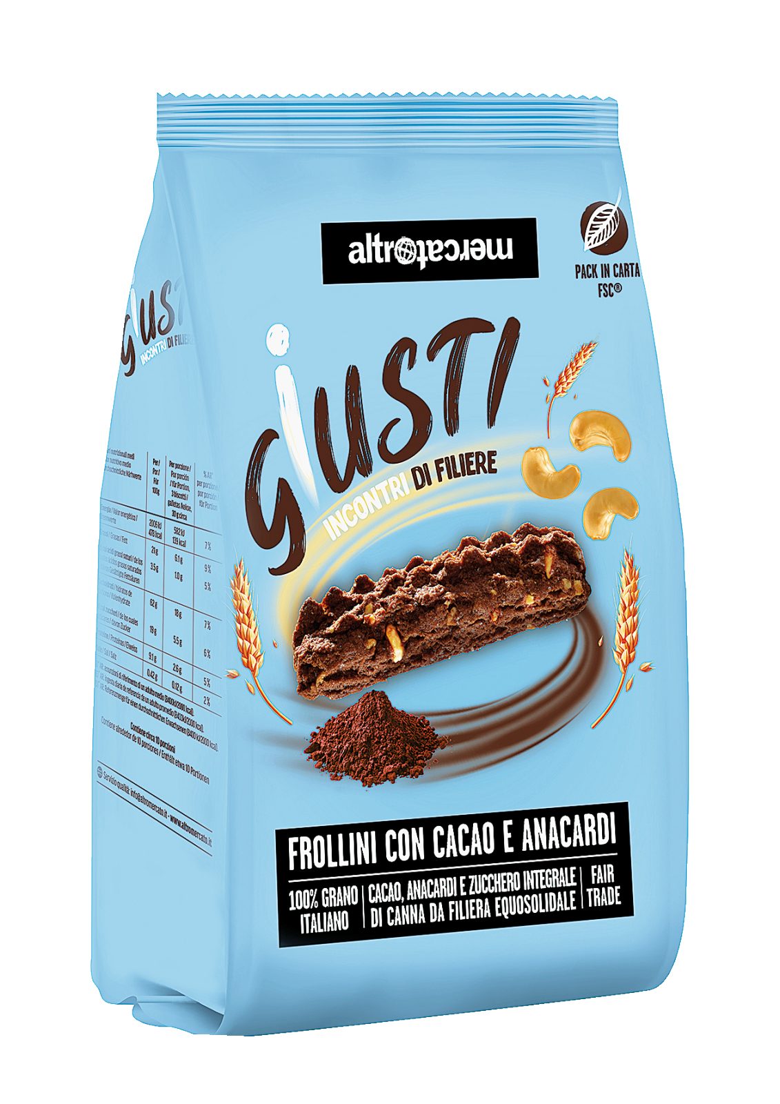 Kekse mit Kakao und Cashewnüssen