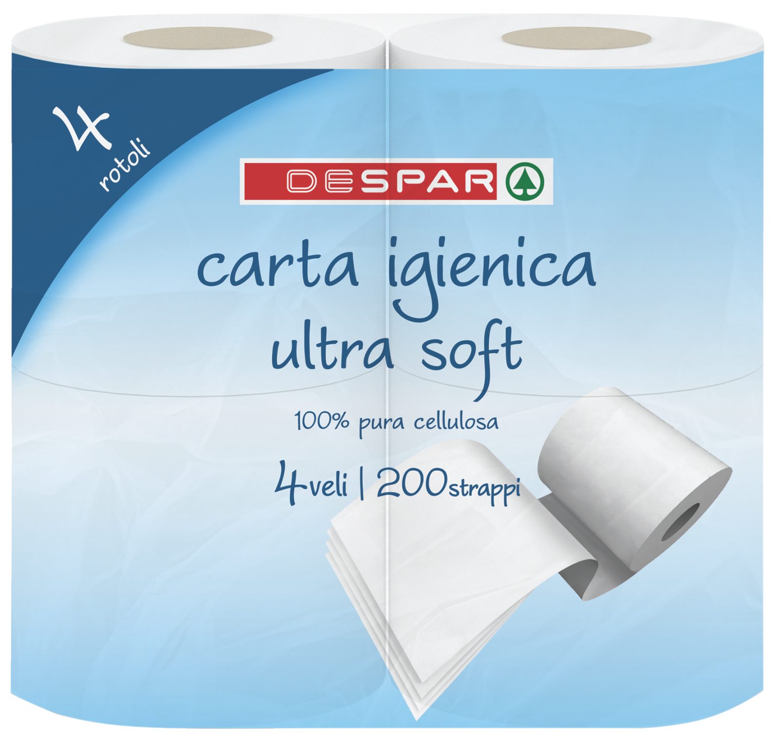 Carta igienica ultra soft
4 veli - 4 rotoli