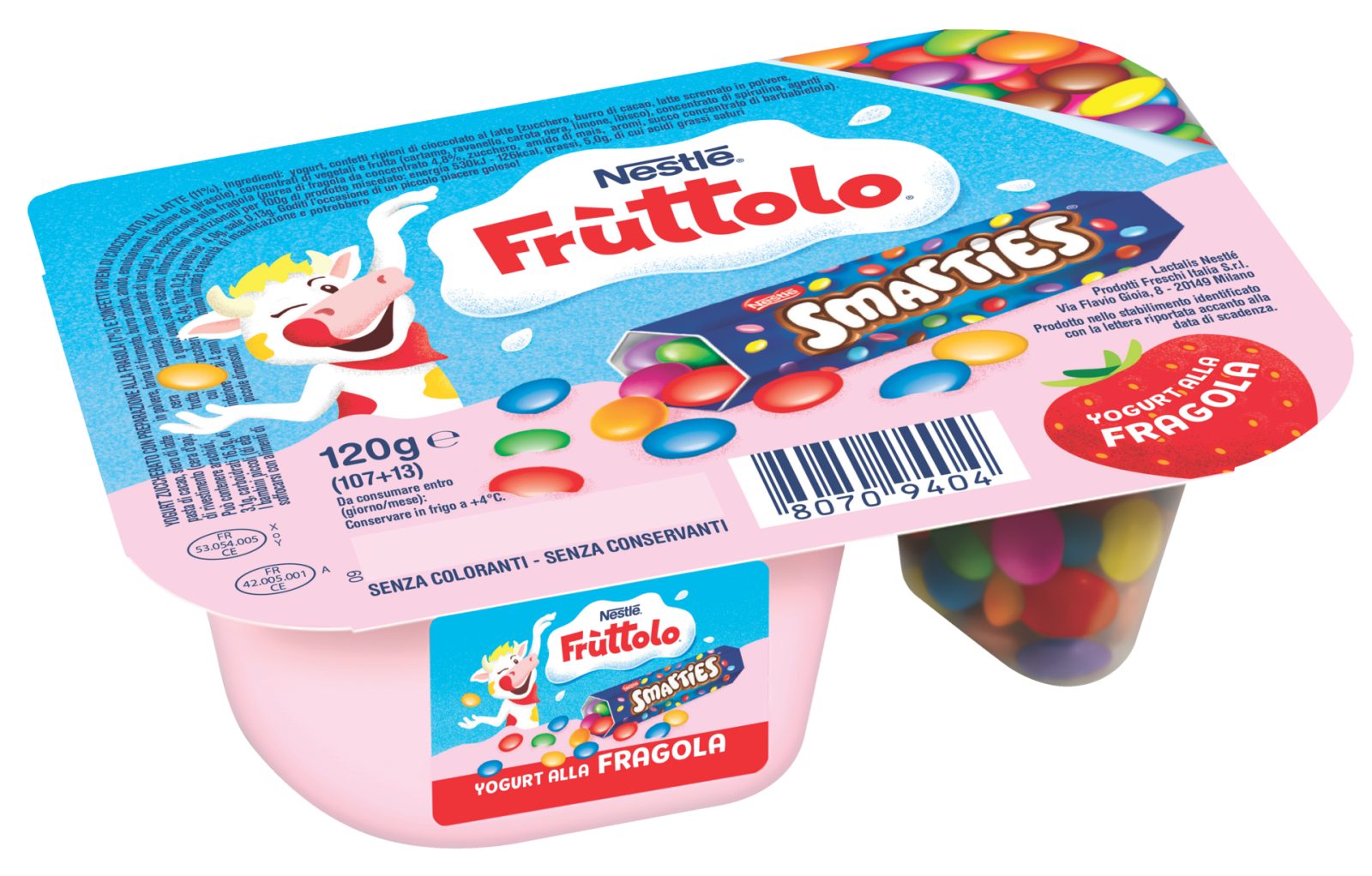 Fruttolo Yogurt alla Fragola con Smarties