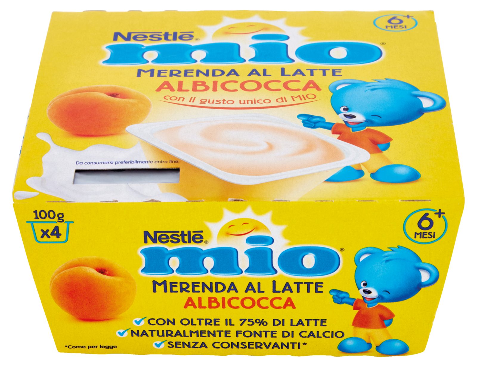 NESTLÉ MIO Aprikosenmilch-Snack ab 6 Monaten 4 Gläser