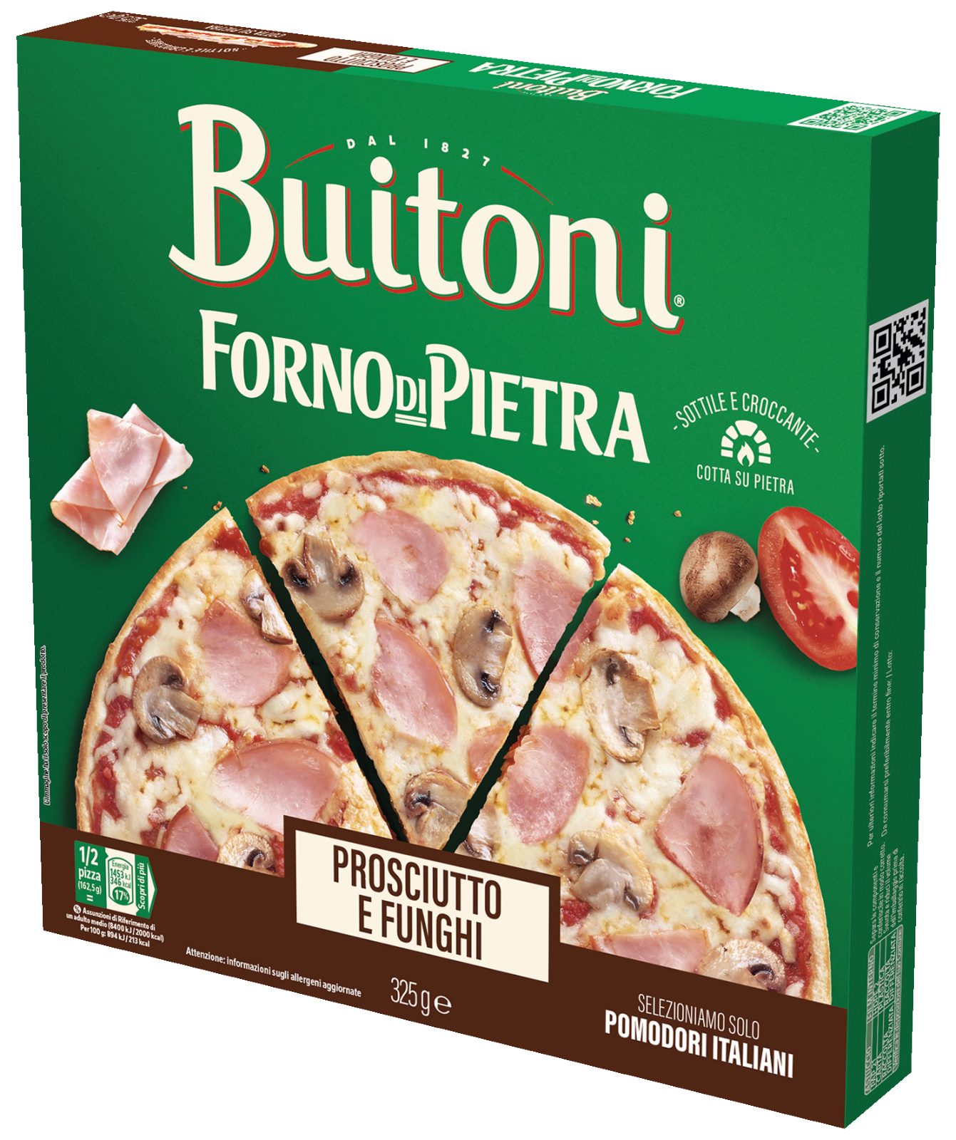 Pizza Forno di Pietra Prosciutto e Funghi surgelata