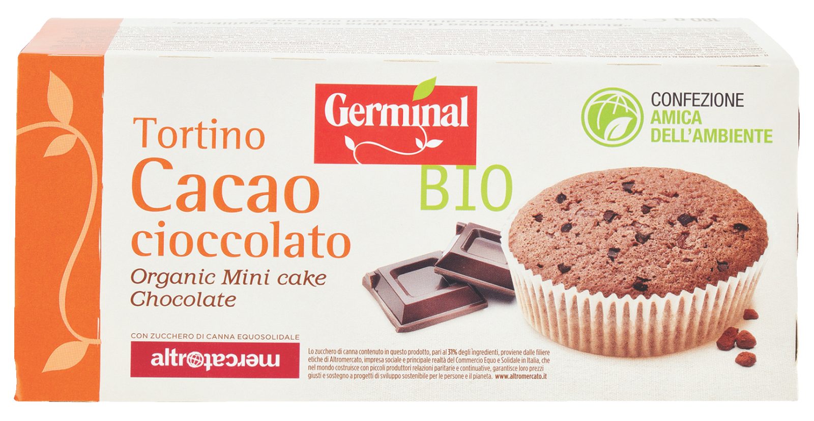 Tortino Cacao Cioccolato Biologico