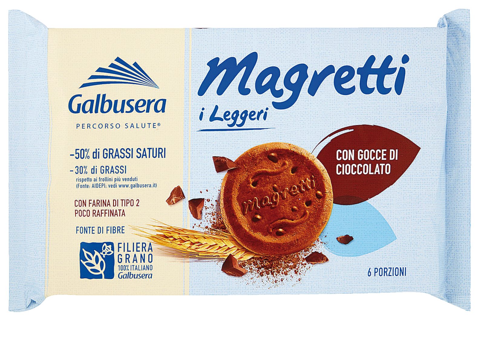 Biscotti Magretti con gocce di cioccolato
