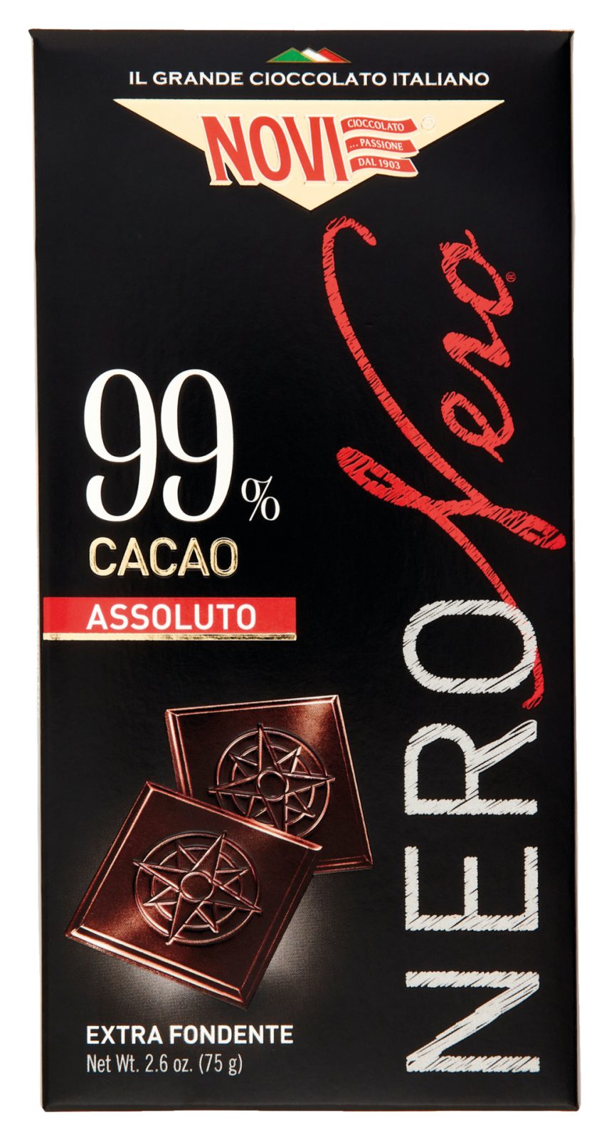 Tavoletta di cioccolato fondente Extra 99% Nero nero