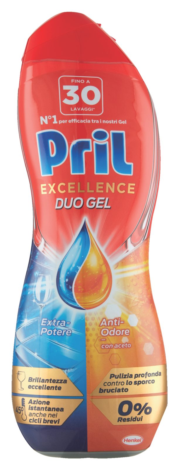 Detersivo lavastoviglie Duo Gel Gold aceto 30 lavaggi