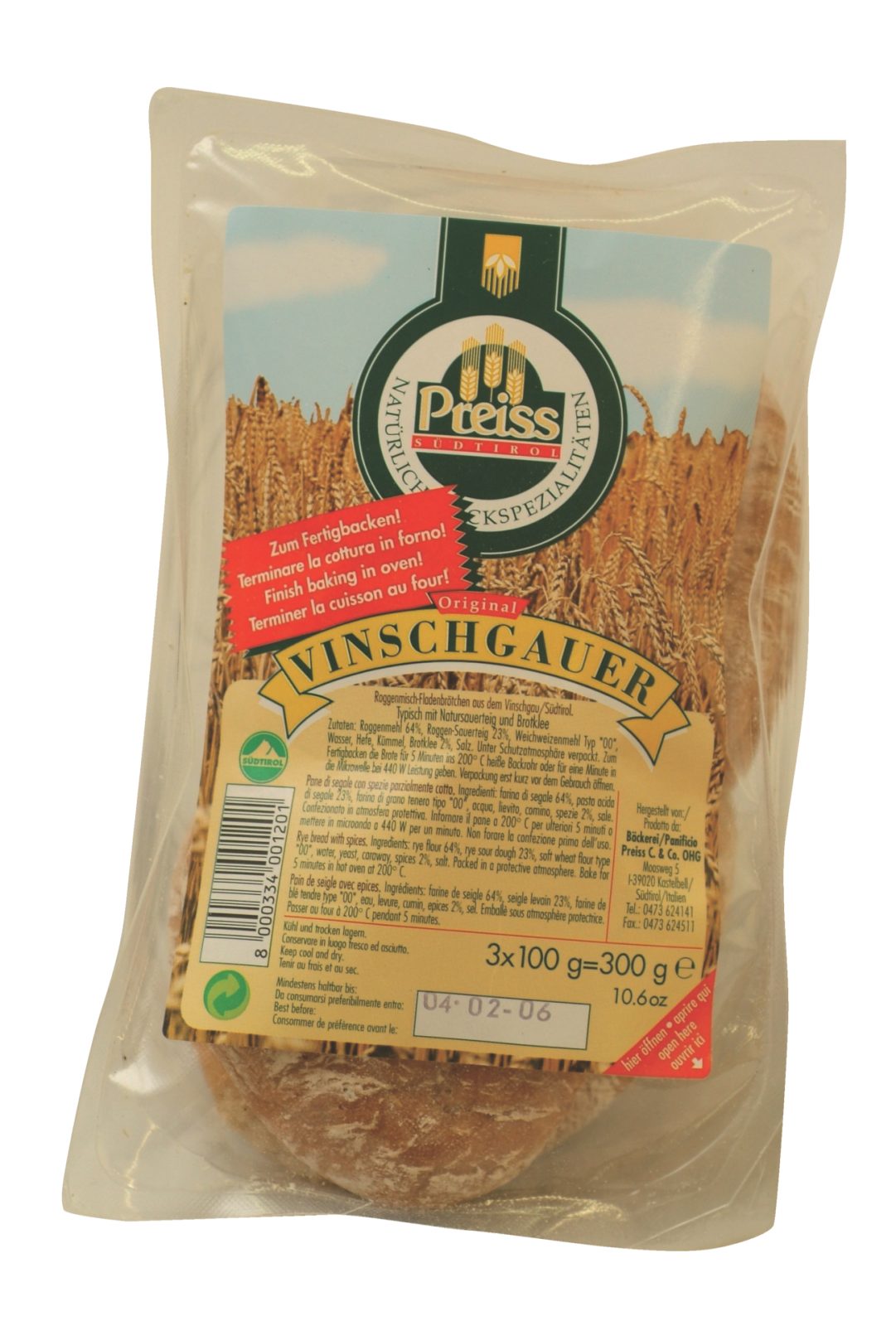 Pane di segale 
Val Venosta