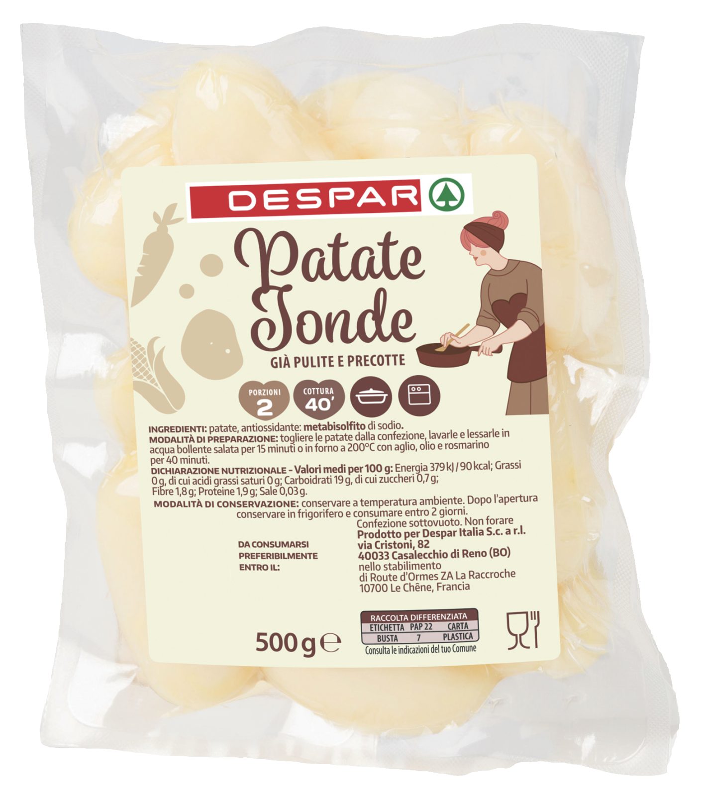 Vorgekochte Kartoffeln 