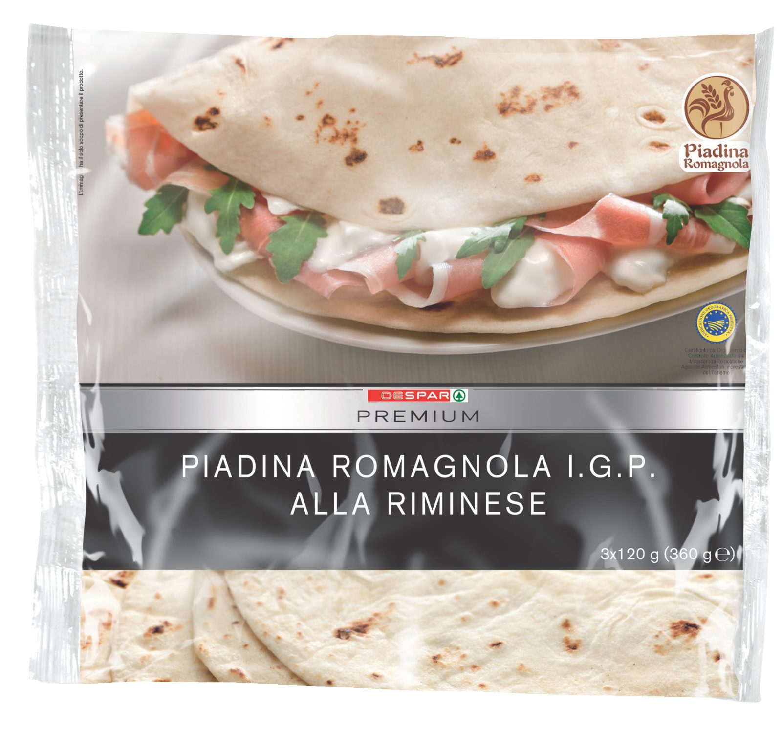 Piadinas aus der Romagna g.g.A. nach Rimineser Art