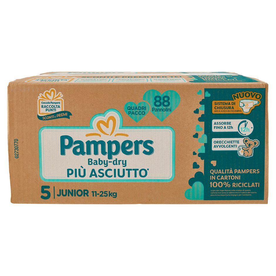 Pannolini Baby-dry Junior 5
11-25 kg quadripack