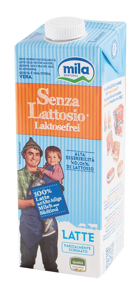 Latte di montagna UHT Senza Lattosio Parzialmente Scremato