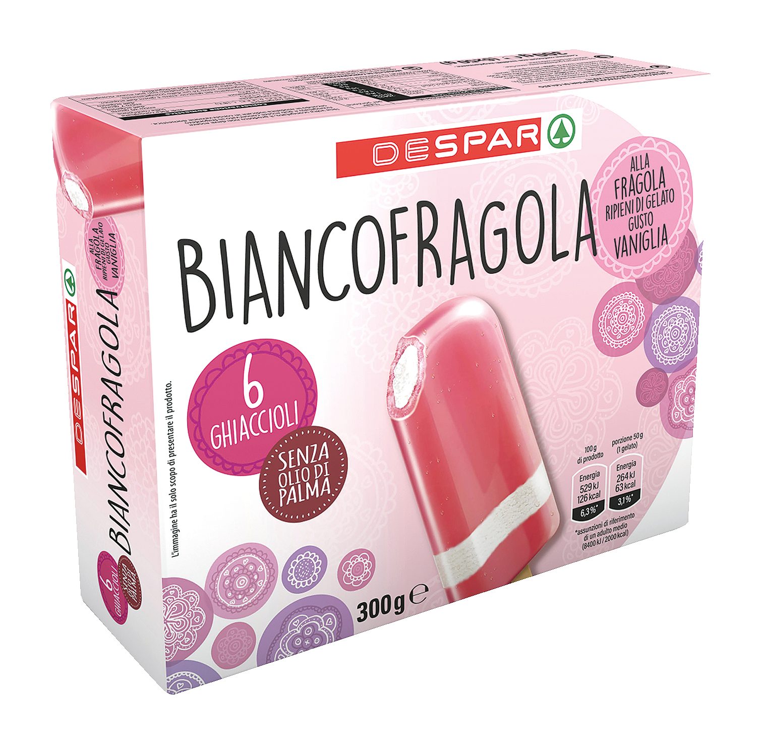 6 Ghiaccioli Biancofragola