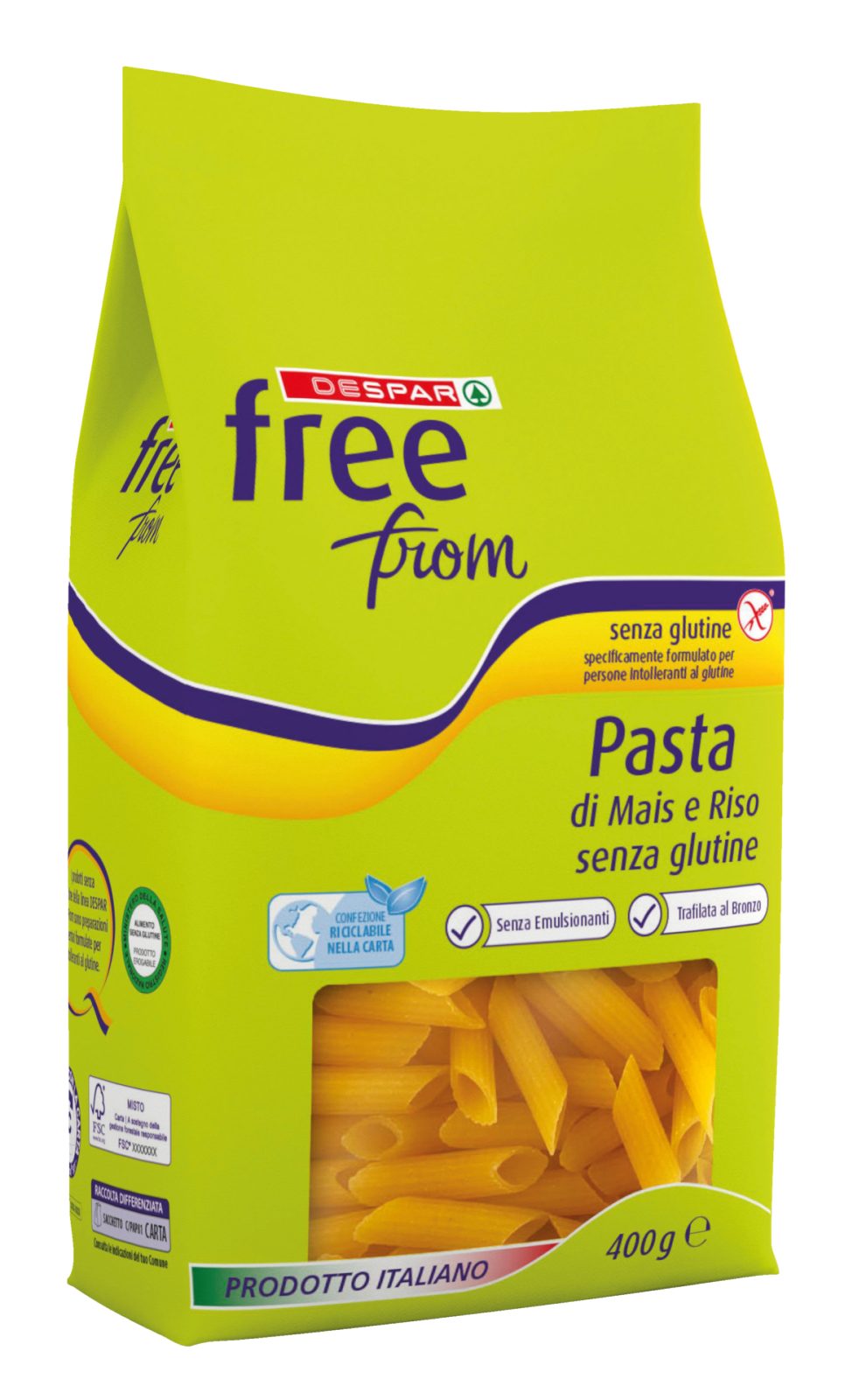 Pasta senza glutine, penne rigate