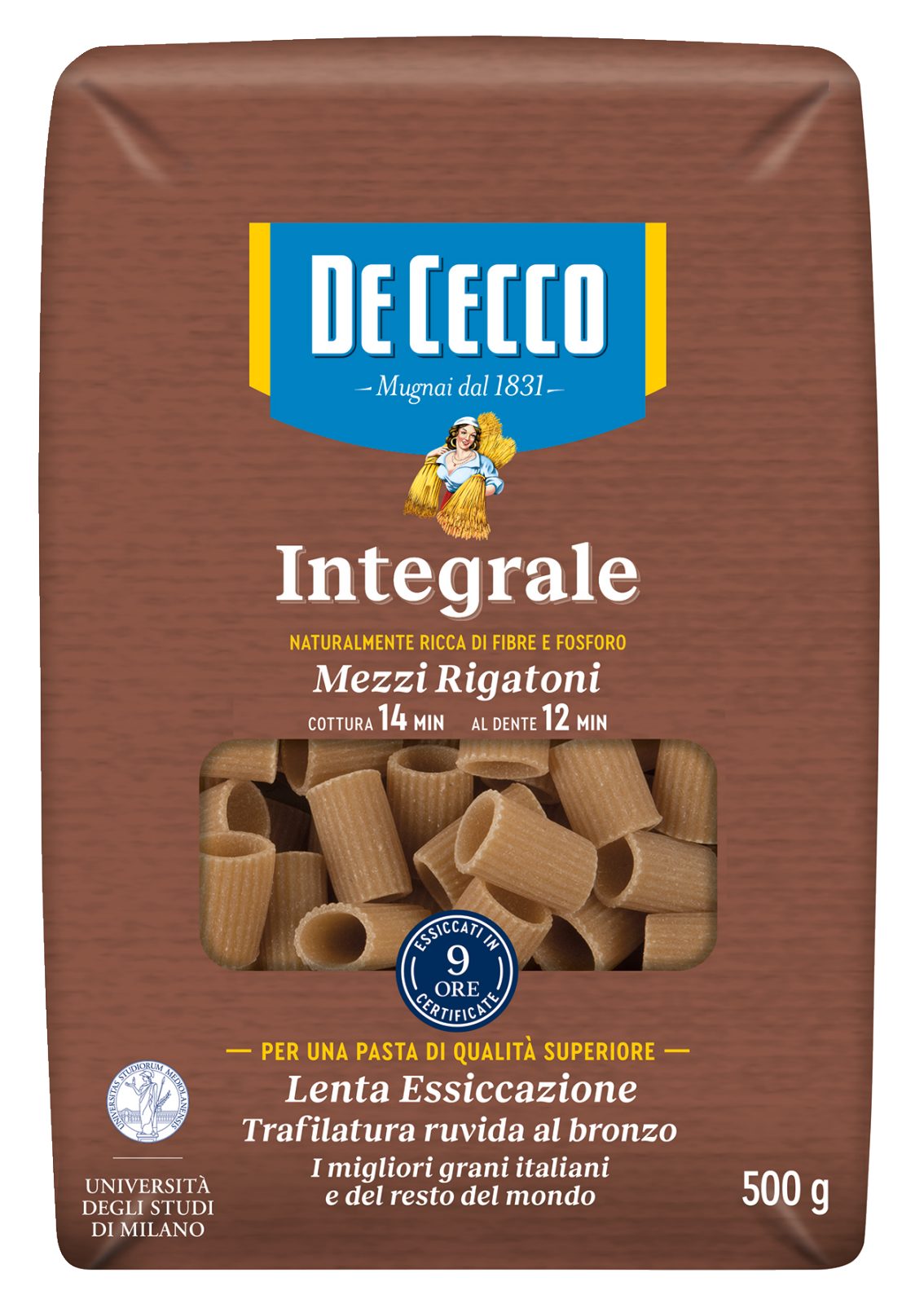 Pasta integrale Lenta Lavorazione Mezzi Rigatoni n° 26