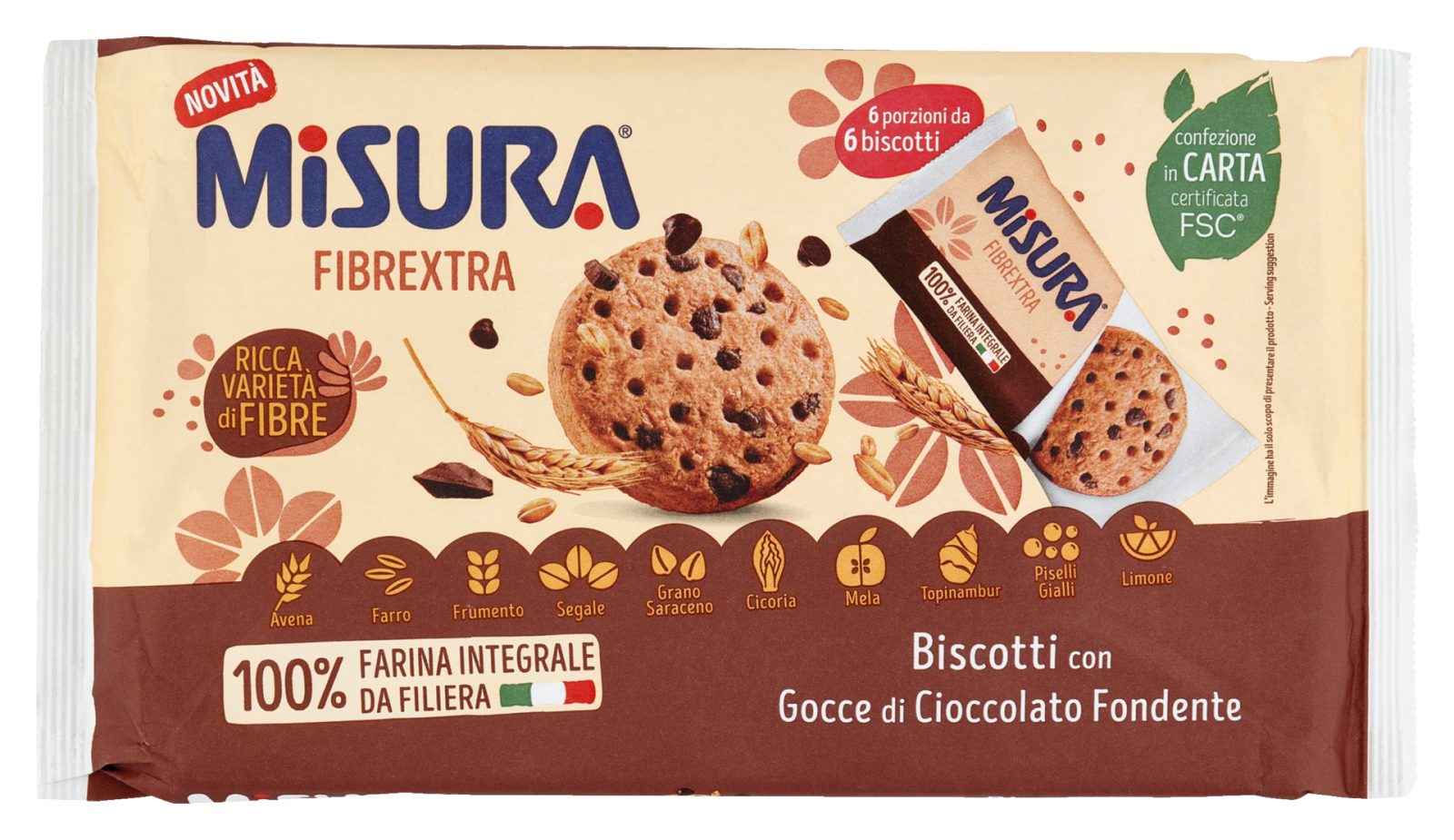 Biscotti Fibrextra Gocciole 