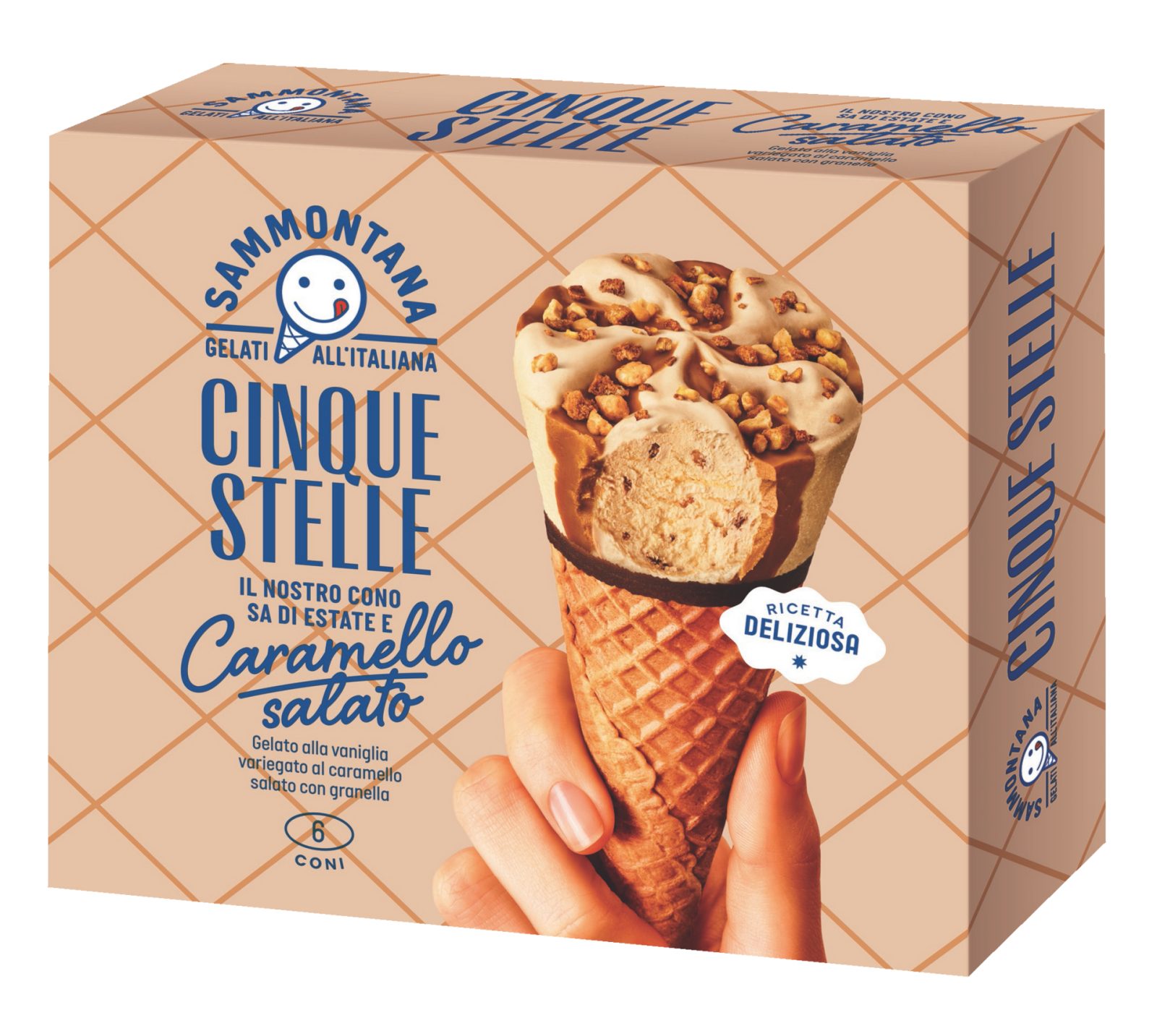 6 Coni Cinque Stelle Caramello salato