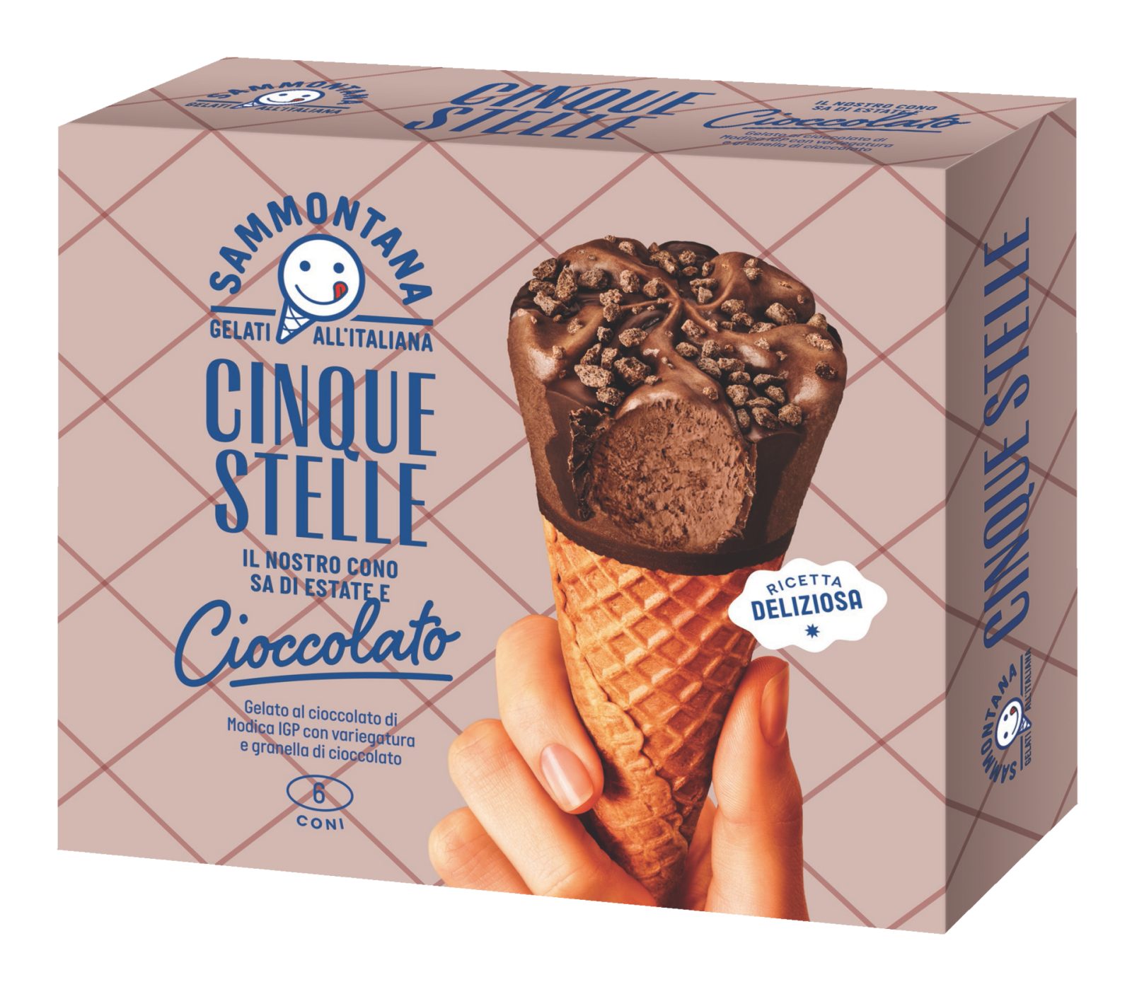 6 Waffeln Fünf-Sterne-Schokolade