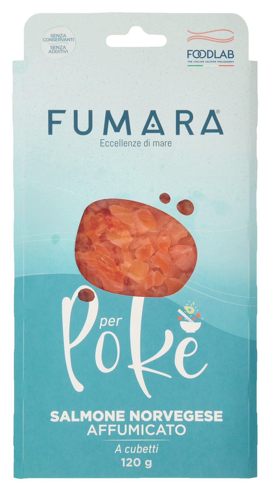 Salmone norvegese affumicato poke Fumara