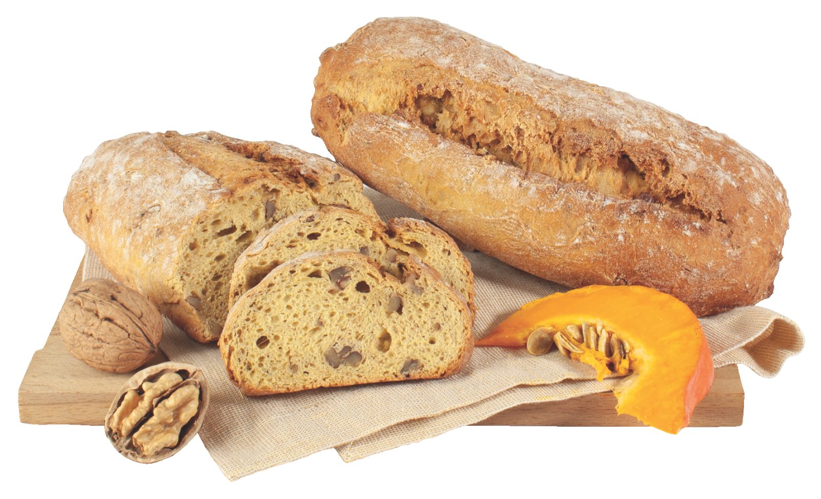 Pane con zucca e noci
