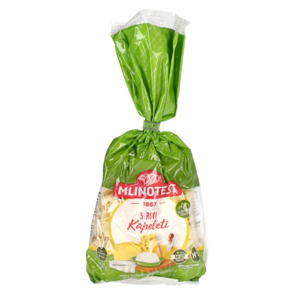 SVEŽE TESTENINE SIROVI KAPELETI, MLINOTEST, 250G