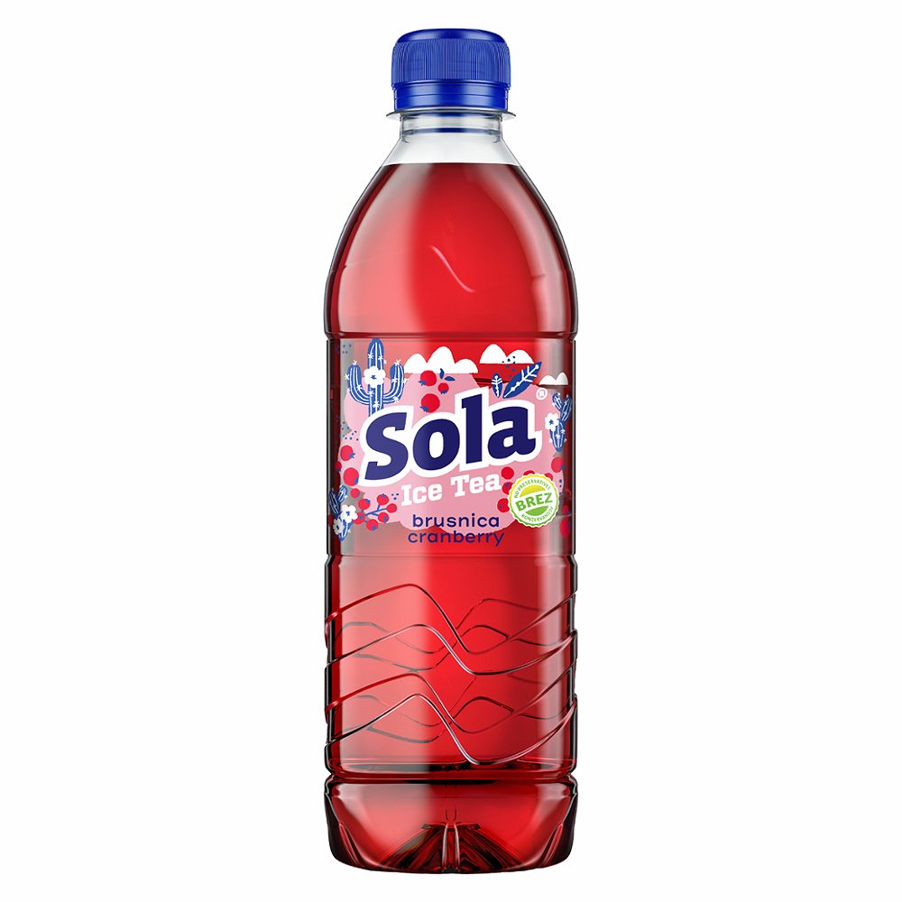 Ledeni čaj, brusnica, Sola, 0,5 l