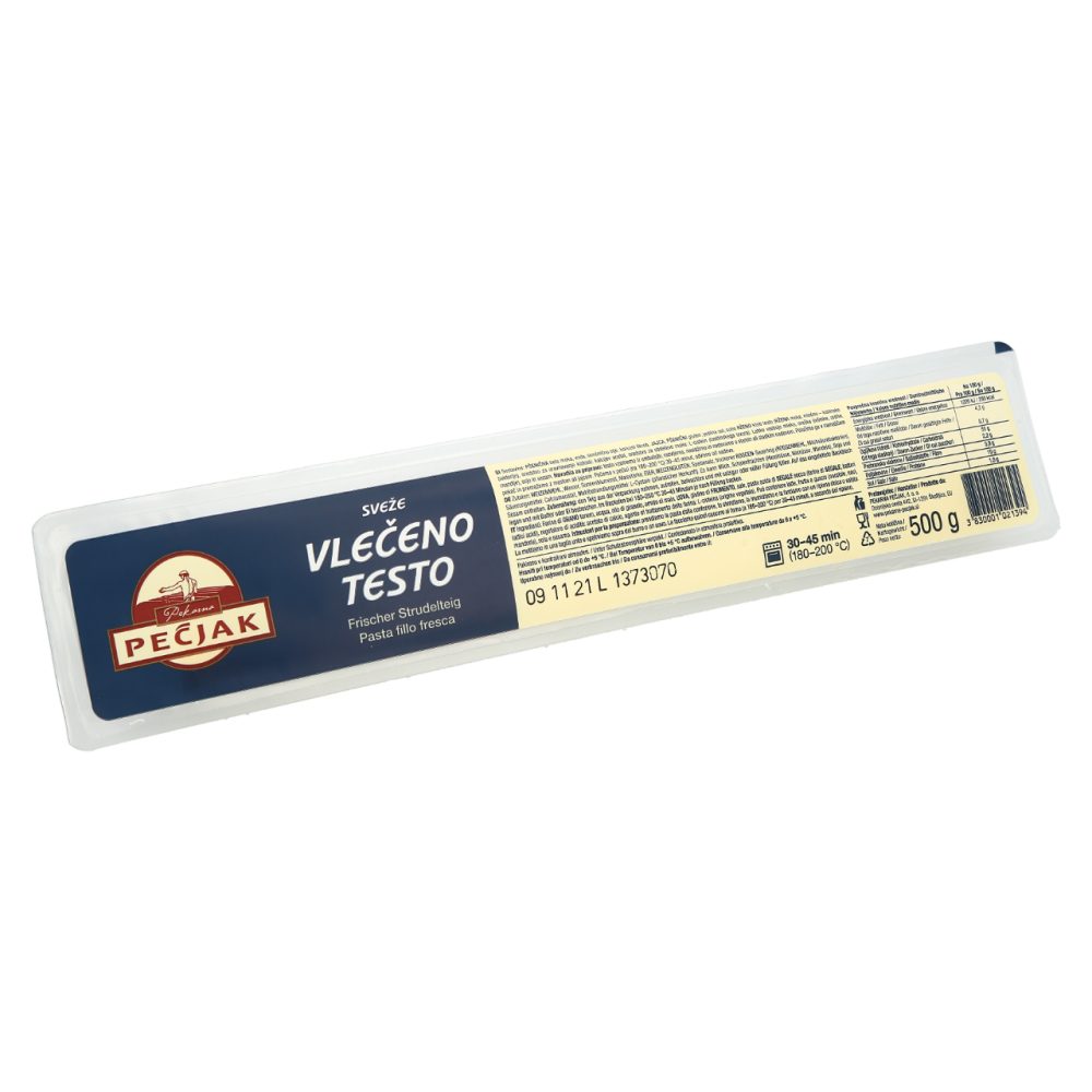sveže vlečeno testo, pečjak, 500 g