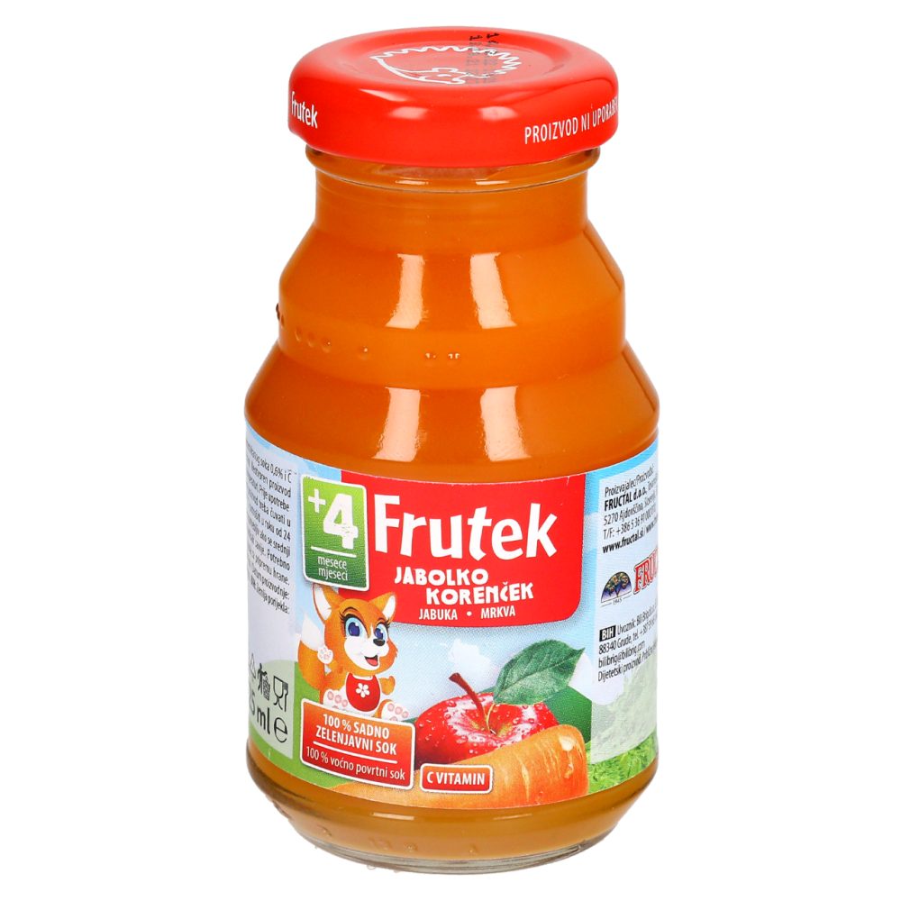 NEKTAR KORENČEK IN JABOLKO FRUTEK, 125ML