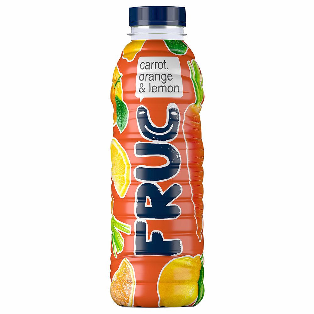 zelenjavno sadna pijača korenček, pomaranča in limona, fruc, 0,5l