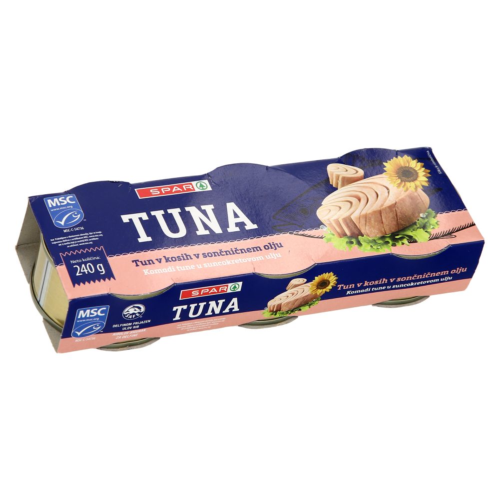 SPAR TUNA 3X80G V SONČNIČNEM