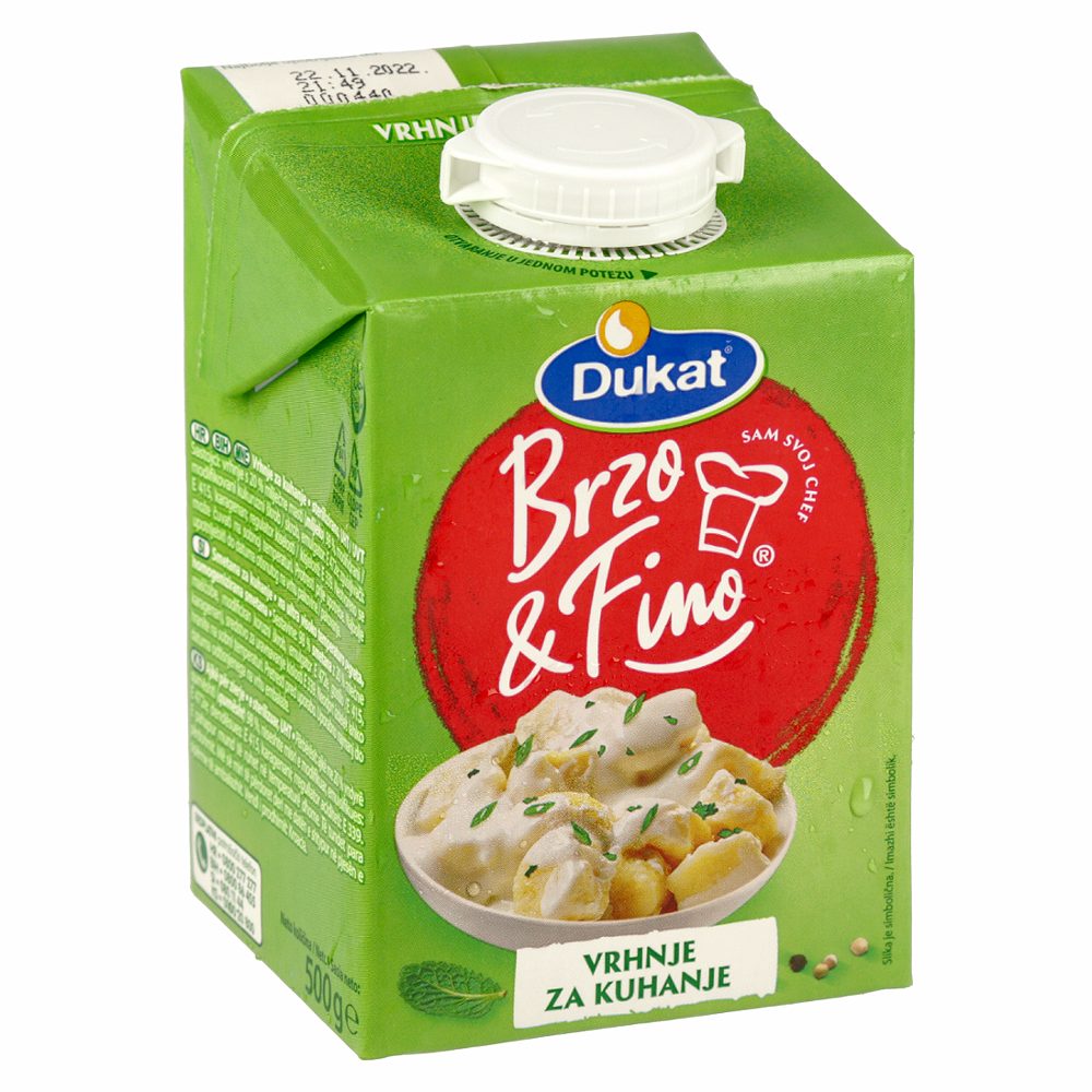 smetana za kuhanje brzo&fino, dukat, 500g