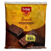 Slika produkta KAKAVOVI NAPOLITANKI OBLITI S TEMNO ČOKOLADO SNACK, BREZ GLUTENA, SCHÄR, 105G