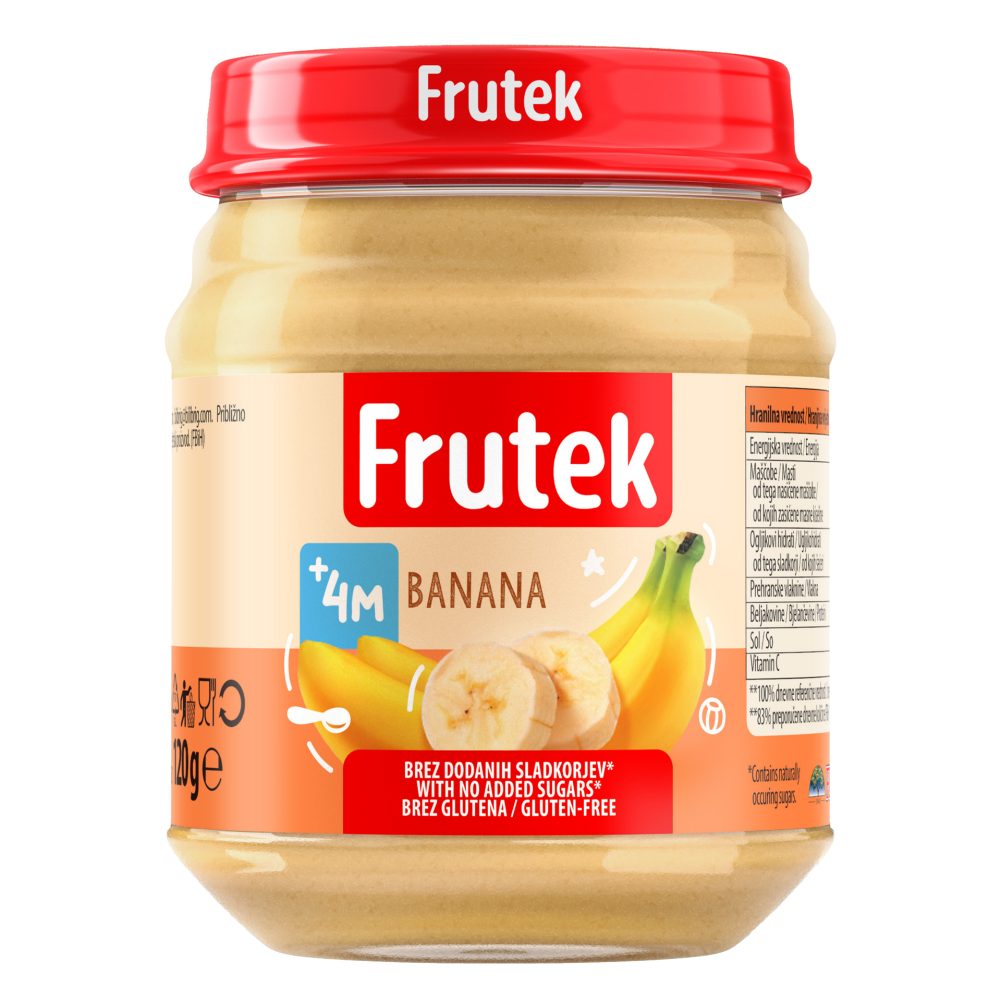 KAŠICA BANANA, FRUTEK, 120G