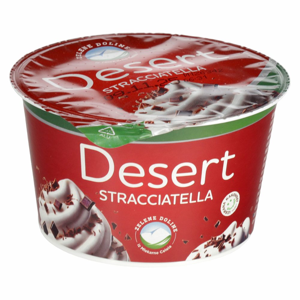 desert jogurtova smetana s stracciatello, zelene doline, 150g