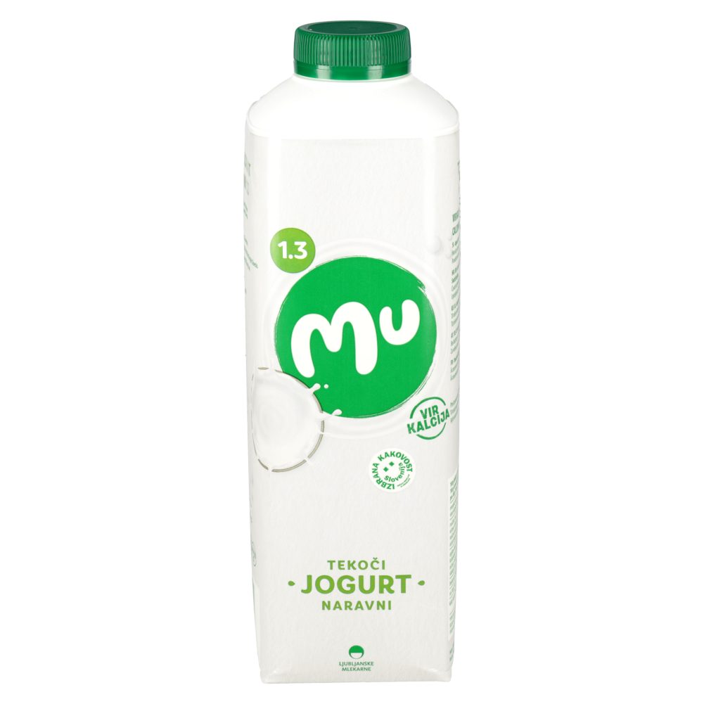 TEKOČI JOGURT LAHKI 1,3% M.M., MU, 1L