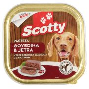 Slika produkta MOKRA HRANA ZA PSE PAŠTETA Z GOVEDINO IN JETRI, SCOTTY, 300G